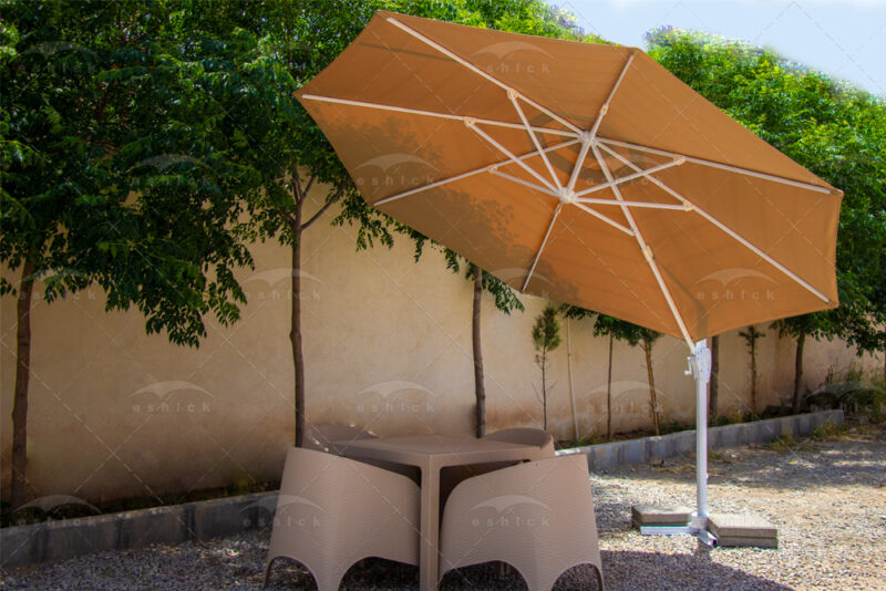 سایبان چتری شایلی هشت ضلعی نسکافه ای از زیر